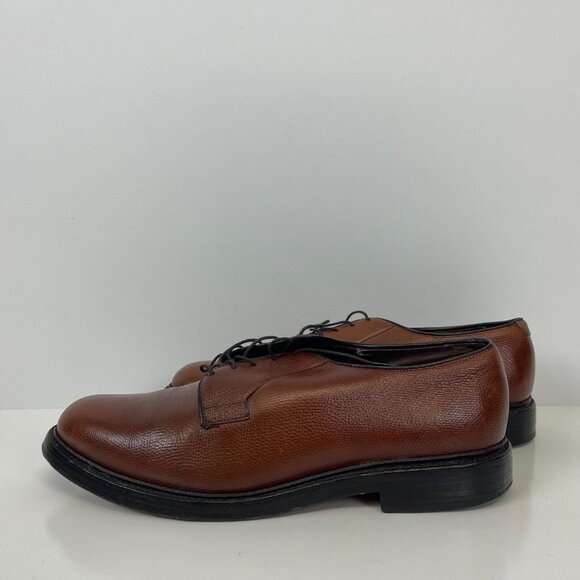 Allen Edmonds Leeds Oxford Shoes Pebble Grain Leather Brown Mens Size 9.5 D main image 4